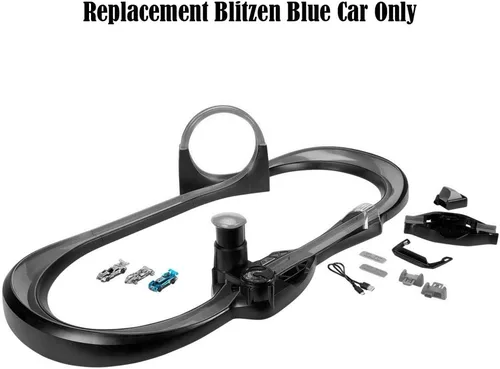 Vista 4 de Piezas de repuesto para Hot-Wheels iD Smart Track Kit - GFP20 ~ Juego de carreras de vehículos fundidos a presión ~ Reemplazo Blitzen Blue Car