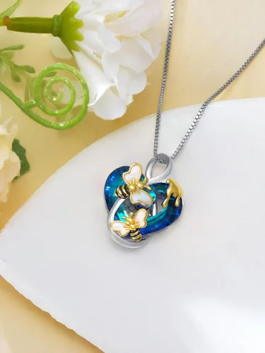 Vista 5 de Collar de plata de ley para hermanas, joyas de cumpleaños para hermanas y amigas