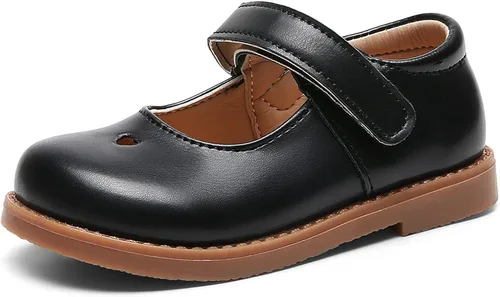 Vista 5 de DADAWEN Zapatos clásicos Mary Jane para niña, zapatos de uniforme escolar, zapatos de vestir, zapatos de fiesta y boda