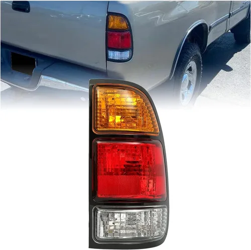 Vista 10 de ECOTRIC Luz trasera compatible con Toyota Tundra 2000-2006 Regular/Access Cab Lámpara de freno de señal Luz trasera lado del conductor izquierdo
