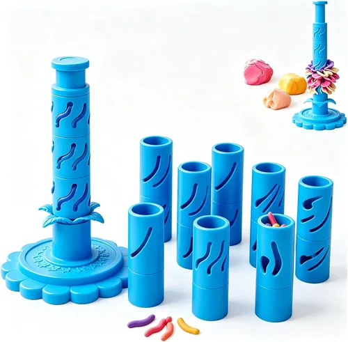 Vista 10 de Modular Clay Bloom Maker, Reusable Press Mold for Polymer and Clay Pink