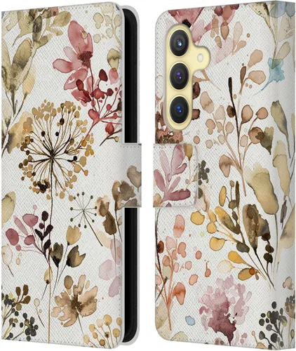 Vista 208 de Head Case Designs Officially Licensed Ninola Beige Wild Grasses Leather Wallet Case Compatible with Samsung Galaxy A07 4G