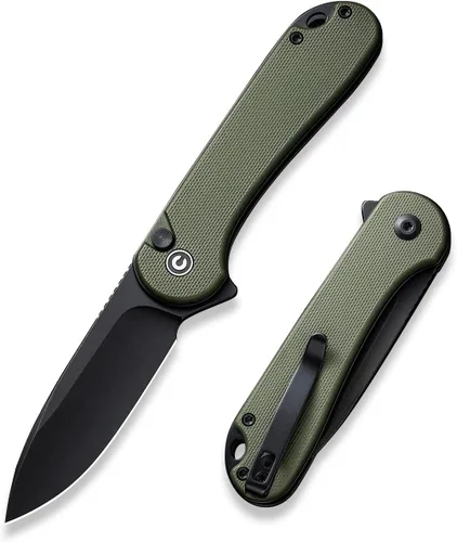 Vista 11 de CIVIVI Elementum II - Navaja de bolsillo plegable, hoja de acero Nitro-V de 2.96 pulgadas, mango G10, cuchillo utilitario con clip de bolsillo Negro
