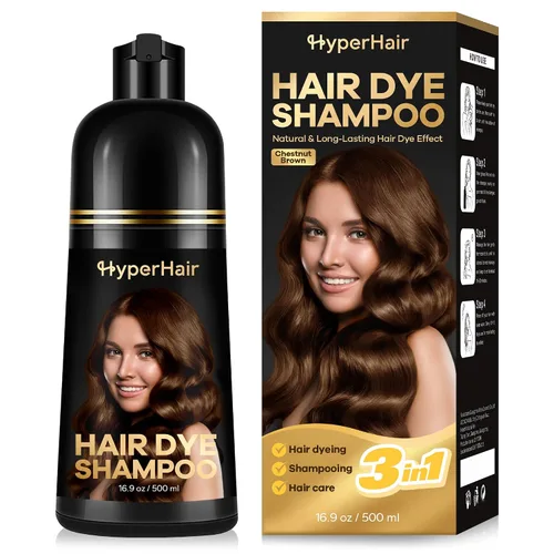 Vista 8 de Champú de tinte para cabello negro, champús para cabello tratado con color, champú de tinte para el cabello 3 en 1, tinte para cabello negro