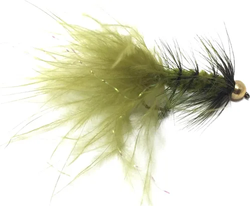 Vista 7 de Feeder Creek Woolly Bugger Moscas de pesca con mosca, 12 piezas, surtido de pesca con mosca Moscas húmedas hechas a mano para pesca con mosca