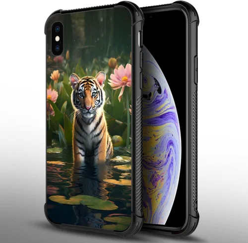 Vista 110 de Funda compatible con iPhone XR, diseño de elefantes africanos para niñas, diseño de patrón a prueba de golpes, antiarañazos, carcasa trasera