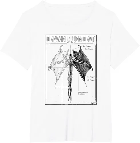 Vista 22 de Stranger Things 4 Demobat Biology Camiseta, Blanco, S