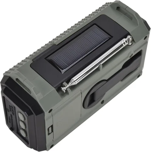 Vista 6 de Radio de emergencia 10000MAH Radio meteorológica solar manivela AM/FM/SW/NOAA radio de onda corta portátil con cargador de teléfono celular