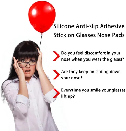 Vista 2 de Almohadillas de nariz de espuma suave para gafas, autoadhesivas, antideslizantes, para gafas de marco de plástico, lentes de sol, 12 pares
