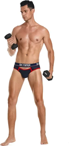 Vista 9 de SKYSPER Jock Strap Athletic Supporter para hombres Sexy Jockstrap Ropa interior masculina