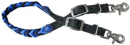 Vista 2 de Showman Correa trenzada de nailon con diamantes de imitación Conchos