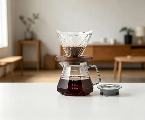 Vista 4 de BeeCa Manual pour over coffee maker, Heat Resistant Glass
