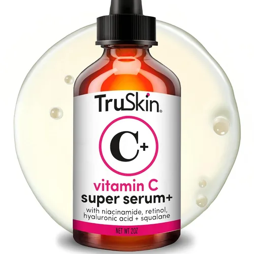Vista 8 de TruSkin Vitamin C-Plus Super Serum - Suero facial antiarrugas antienvejecimiento con niacinamida, retinol, ácido hialurónico y ácido salicílico, 1