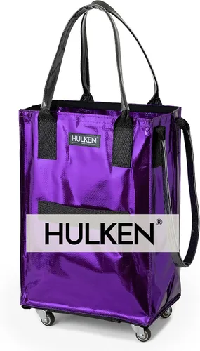 Vista 10 de (Mediano, Negro) Bolsa de Comestibles Reutilizable con Ruedas, Carrito de Compras, Bolsa Rodante, Cierre con Cremallera, Ligera, Soporta Hasta 66