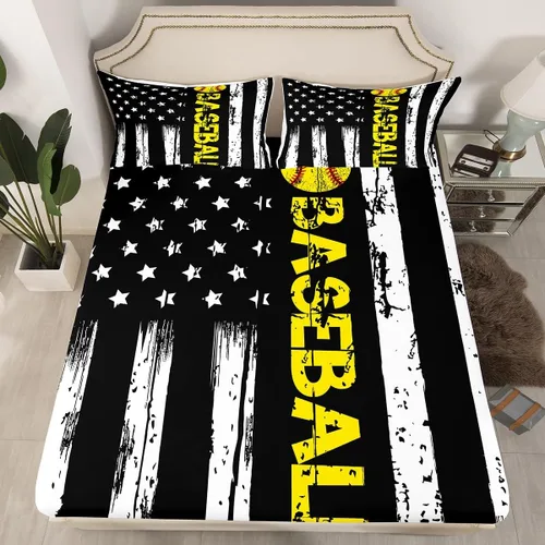 Vista 36 de Erosebridal Graffiti Rugby Ball Sheets for Boys Girls Colorful Rugby Helmet Fitted Sheet,Sports Kids Bedding Sets Football Game Bed Sets Twin 2 Piece