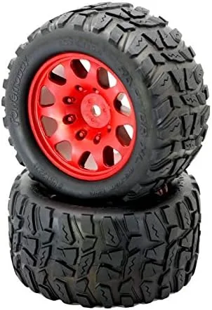 Vista 2 de Powerhobby Raptor XL Neumáticos con cinturón/Viper Wheels Verde (4) Compatible con: Traxxas X-Maxx 0.945 in HEX