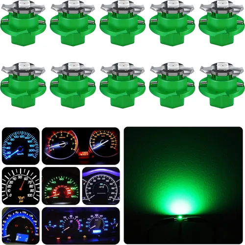 Vista 9 de Alla Lighting Bombillas LED superbrillantes B8.3D 17058 202259 2721 MF8, luces de panel de instrumentos amarillo ámbar 3030 SMD, velocímetro