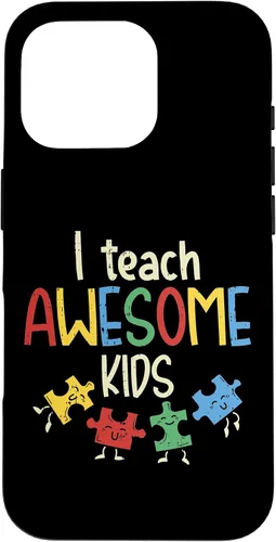 Vista 20 de iPhone 16 I Teach Awesome Kids Autismo Educación Especial Estuche para Maestro