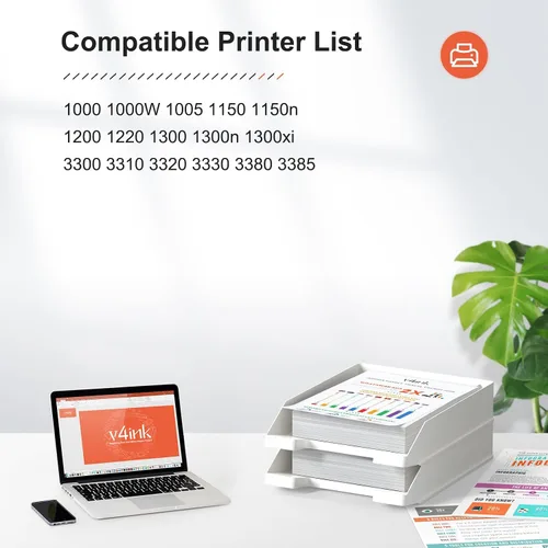 Vista 2 de v4ink 2PK C7115X - Cartucho de tóner compatible con HP 13X 15X C7115X Q2613X C7115A, cartucho de tóner de alto rendimiento para HP 1000 1005 1200