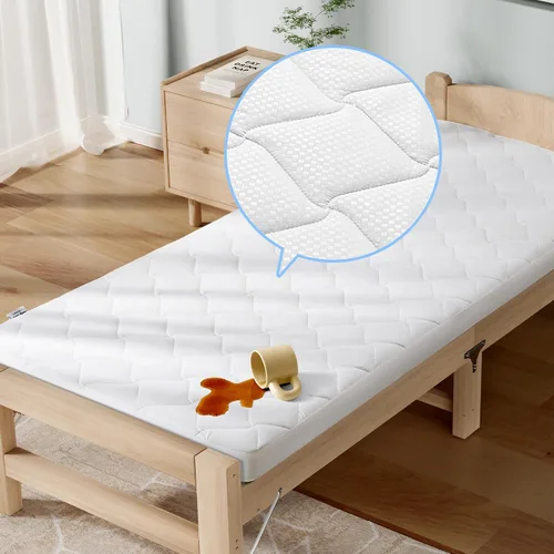 Vista 11 de SLEEP ZONE Protector de Colchón Impermeable Almohadilla Twin Lavable a Máquina, Cubrecolchón Transpirable con Bolsillos Profundos, Uso en Todas
