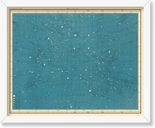 Vista 7 de Poster Master Póster celestial – Impresión del mapa de las estrellas – Regalo para astronomía, fanáticos lunares – Arte vintage para el hogar