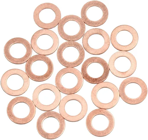 Vista 14 de X AUTOHAUX Anillo de sellado plano de cobre métrico M6 x 0.354 in x 0.039 in para tuerca de tornillo