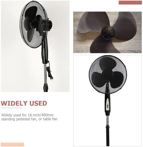 Vista 5 de DOITOOL Repuesto de cuchilla de ventilador de plástico de 16 pulgadas con cubierta de tuerca, 3 hojas universales para ventiladores de pie, pedestal