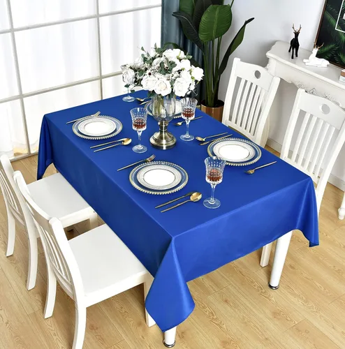 Vista 38 de Mantel Cuadrado Verde Manzana Impermeable Resistente a las Manchas Sin Arrugas Mantel de Mesa de Poliéster 210GSM Limpiable Cubierta de Mesa
