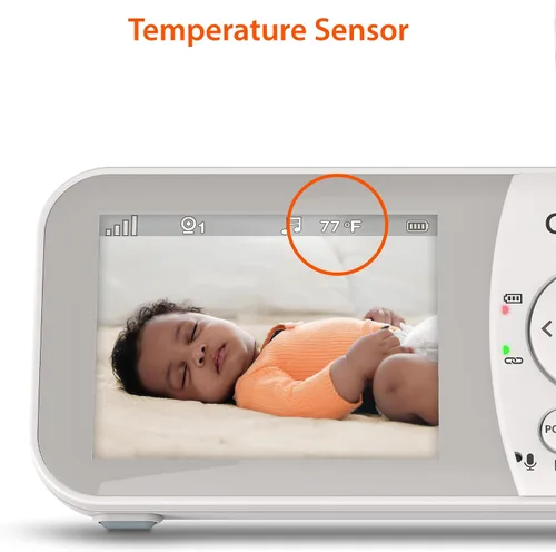 Vista 7 de Gigaset Monitor de bebé con cámara y audio, VS280 sin WiFi, monitor de video portátil para bebés, pantalla de 2.8 pulgadas