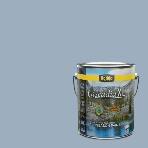 Vista 121 de Rodda Paint CASCADIA XL Pintura e imprimación satinada para exteriores en uno, cuarto de galón, azul playa norte