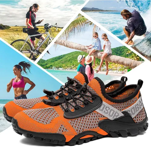 Vista 7 de SOBASO Zapatos de agua para mujeres y hombres, secado rápido, para natación, playa, zapatos acuáticos para deportes acuáticos, buceo, senderismo