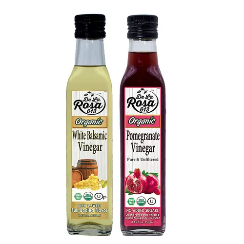 Vista 13 de De La Rosa - Vinagre balsámico orgánico y aceite de oliva virgen extra orgánico, 100% puro, vegano, kosher, sin OMG y sin gluten, ideal