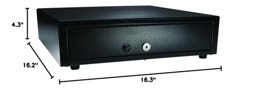 Vista 5 de APG Cash Drawer VP101-BL1616 Vasario Series - Cajón manual para efectivo, color negro