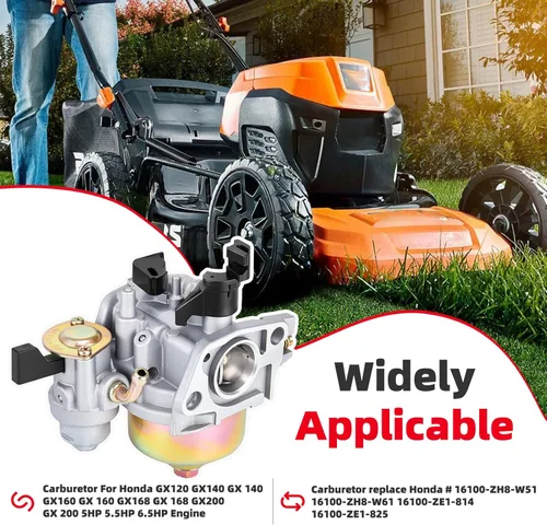 Vista 5 de Carburador GX160 GX200 con kit de ajuste de filtro de aire 17210-ZE1-517 para Honda GX120 GX140 GX 160 GX168 GX200 5HP 5.5HP 6.5HP Motor