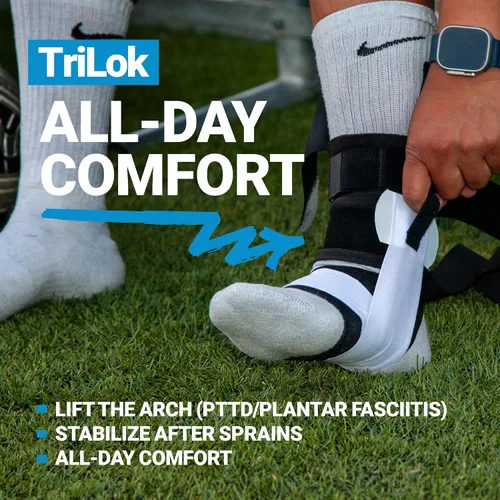 Vista 4 de trilok Tobillera, versátil tobillo apoyo Esguince – de tobillo, Fascitis Plantar, pttd – ligero y hipoalergénico – por Bioskin, M, Negro, 1