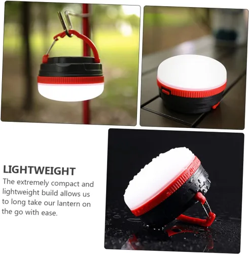 Vista 3 de Luxshiny LED Camping Lamp Portable Mini Tent Light with Brightness Lightweight Hanging Design for Outdoor Hiking Backpack Emergency Kit