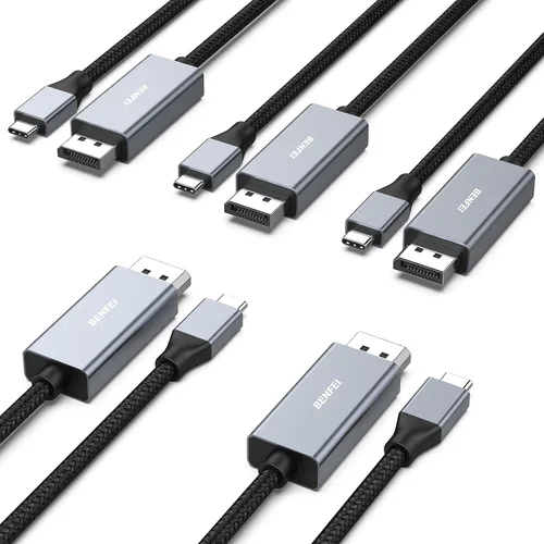 Vista 11 de BENFEI Cable USB C a DisplayPort de 3 pies (8K a 60Hz 4K a 144 Hz), adaptador USB tipo C a DP [compatible con Thunderbolt 3/4] con iPhone 15