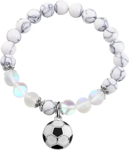 Vista 2 de FUSTMW Llavero de fútbol con pelota deportiva, regalos inspiradores, regalos para jugadores de fútbol para amantes del fútbol