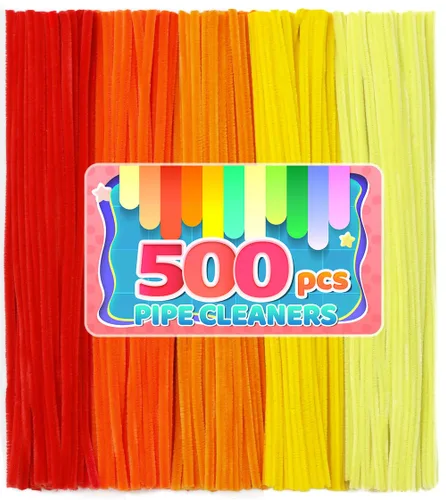 Vista 10 de IOOLEEM - Limpiapipas, 200 tallos de chenilla para hacer flores de color rosa claro