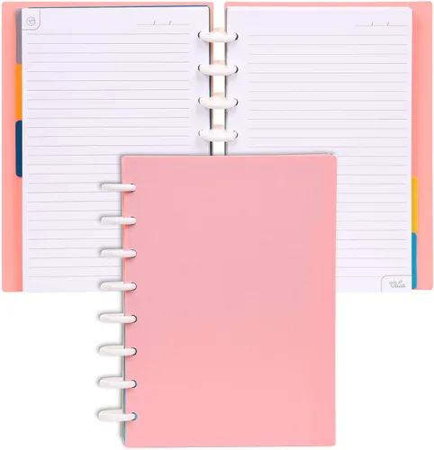 Vista 83 de Talia - Cuadernos de notas con tapas, planificador, personalizables, (Rosa de los 90, Junior (5.5 pulgadas x 8.5 pulgadas))