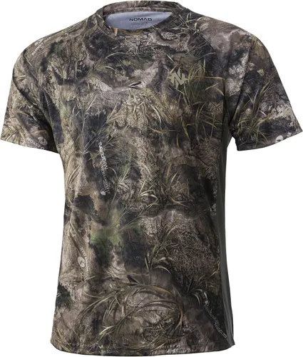 Vista 6 de Nomad Men's Pursuit Short Sleeve Shirt Hunting Shirt W/Sun Protection Mossy Oak Droptine Camo