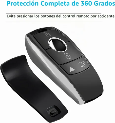 Vista 3 de Tukellen para Mercedes Benz Funda para llavero, Protector de llave de TPU suave especial compatible con 2017-2021 Clase E 2018-2021 Clase S Negro