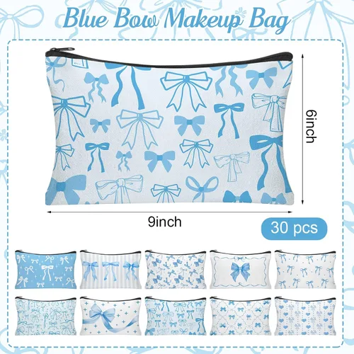 Vista 2 de Bolsa de maquillaje HSDSH Kit de supervivencia en bolsa para viajes, mujeres, madre, mamá, empleada, regalo, Azul