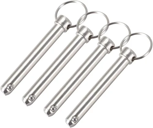 Vista 10 de uxcell Pin de liberación rápida 6mmX45mm Marine Hardware para barco Bimini Bisagra cubierta superior 4 piezas