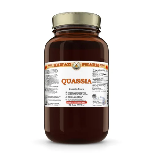 Vista 12 de Quassia (Quassia amara) Extracto líquido, tintura, suplemento de hierbas, Hawaii Pharm, fabricado en EE. UU., 2 x 2 onzas líquidas