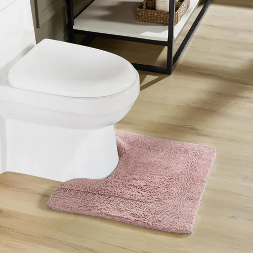 Vista 471 de Better Trends - Juego de 2 alfombras de baño 100% algodón, extra suaves, con borlas, de 17" x 24", alfombra de baño superabsorbente y reversible