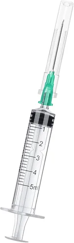 Vista 7 de Jeringas Rixbao de 3 ml con aguja - Aguja Luer Lock de 25G, 1.0 pulgada, jeringa estéril envuelta individualmente (3ml-25G-10pack), blanca