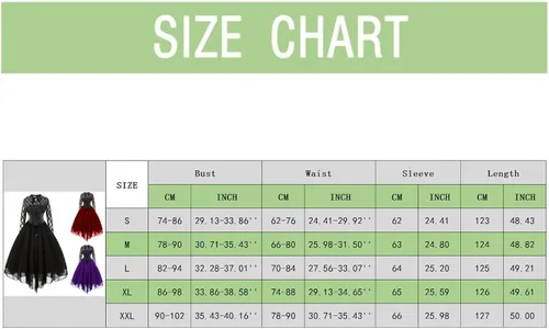 Vista 3 de Black Gothic Dress for Women, Gothic Dress for Women Long Sleeves with Corset Halter Swing Cocktail Dress