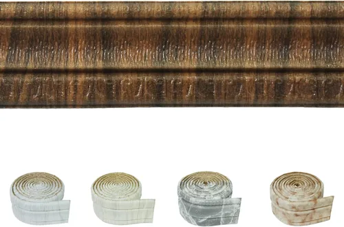 Vista 12 de Moldura de espuma autoadhesiva de 90 x 3.1 pulgadas, borde de papel tapiz de corona flexible, líneas de bordes de pared 3D, base de pared de espuma