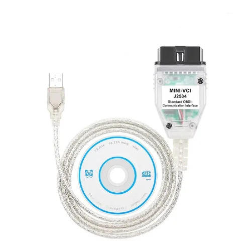 Vista 3 de Mini VCI J2534 Cable V18.00.008 última versión, adaptador de escáner de conector de cable OBD2 apto para TIS Techstream Programación Cable
